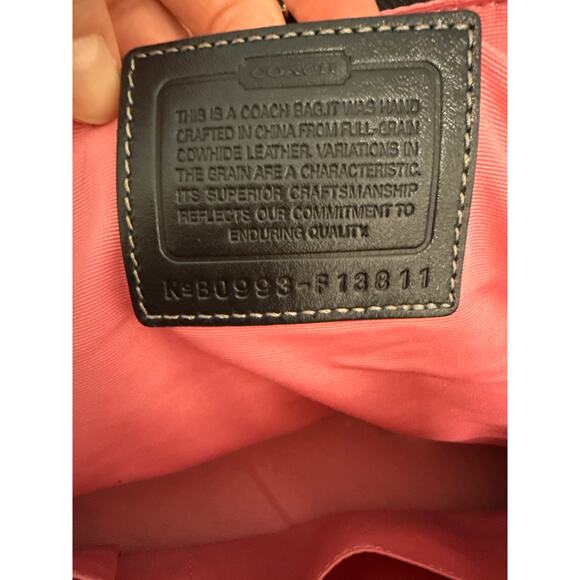 Y2K Coach Hamilton Black Cow Hide Leather Satchel Bag - Picture 9 of 9